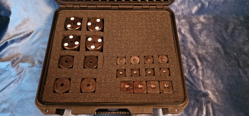 Yamamoto Musterkoffer mit Absorbern aus afrikanischem Ebenholz zum Ausleihen